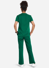 Load image into Gallery viewer, Women's Classic V-Neck Scrub Set with 7 Pockets in Forest Green