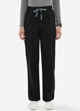 Load image into Gallery viewer, Women's Straight Scrub Pants with 6 Pockets in Black