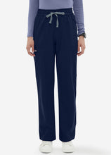 Load image into Gallery viewer, Women's Straight Scrub Pants with 6 Pockets in Navy