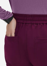 Load image into Gallery viewer, Women's Straight Scrub Pants with 6 Pockets in Wine Red