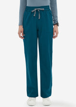 Load image into Gallery viewer, Women&#39;s Straight Scrub Pants with 6 Pockets in Peacock Blue
