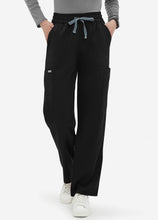 Load image into Gallery viewer, Women&#39;s Straight Scrub Pants with 6 Pockets in Black
