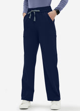 Load image into Gallery viewer, Women&#39;s Straight Scrub Pants with 6 Pockets in Navy
