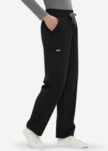 Load image into Gallery viewer, Women&#39;s Straight Scrub Pants with 6 Pockets in Black
