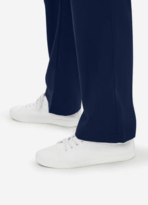 Women's Straight Scrub Pants with 6 Pockets in Navy