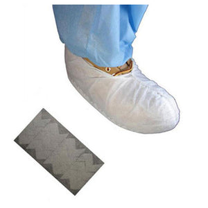 Bulk Case: White Polypropylene Anti-Skid Shoe Covers (300 Pieces)
