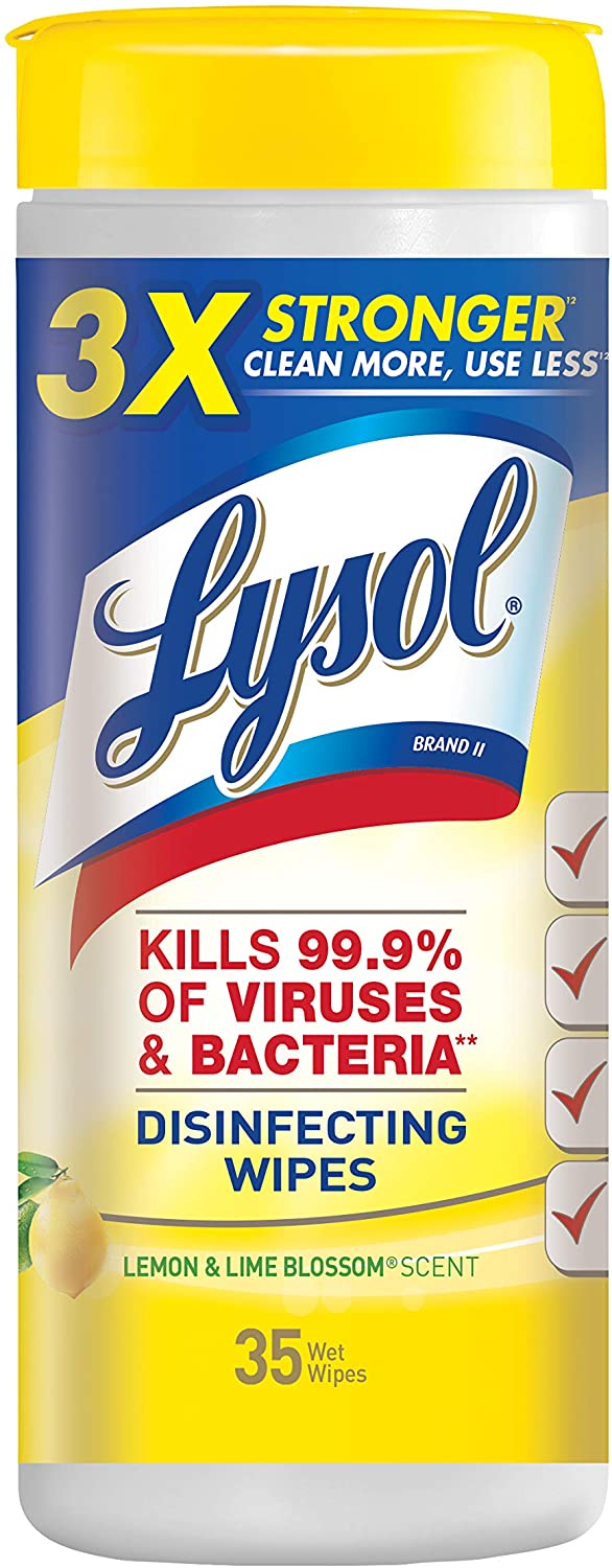 Lysol Disinfecting Wipes With Lemon & Lime Blossom Scent