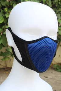 Royal Blue Lycra Face Mask With HEPA Filter