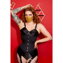 Load image into Gallery viewer, Gold Sequin Fitted Face Mask with Filter Pocket
